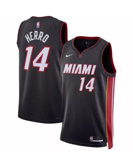 Maillot Swingman Miami Heat Tyler Herro #14 Nike Noir 2022/23.Édition Icon