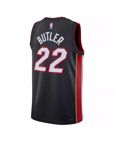 Jimmy Butler Miami Heat No. 22 Black 22/23 Herren Swingman Shirt mit Icon Edition