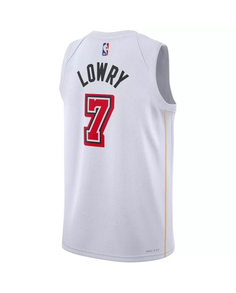 Miami Heat Kyle Lowry #7 Nike Blanc 2022/23 Swingman Maillot mit City Edition