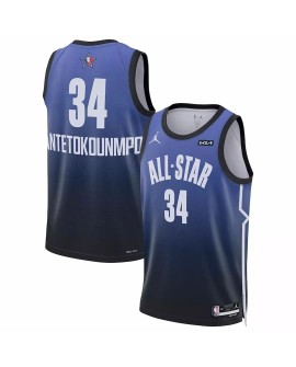 Giannis Antetokounmpo Jordan Brand 2023 Herren NBA All Star Game Blau Swingman Shirt