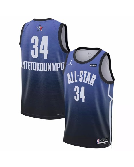 Giannis Antetokounmpo Jordan Brand 2023 Herren NBA All Star Game Blau Swingman Shirt