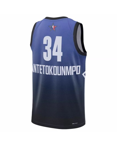 Giannis Antetokounmpo Jordan Brand 2023 Herren NBA All Star Game Blau Swingman Shirt