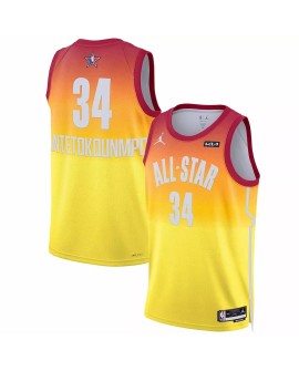 Herren Giannis Antetokounmpo Jordan Brand Orange 2023 NBA All Star Game Swingman Trikot